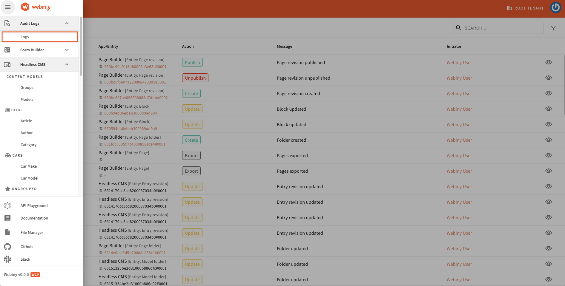 Audit Logs