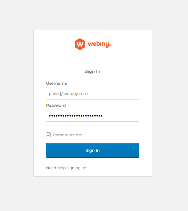 Okta login using Okta's React SDK.